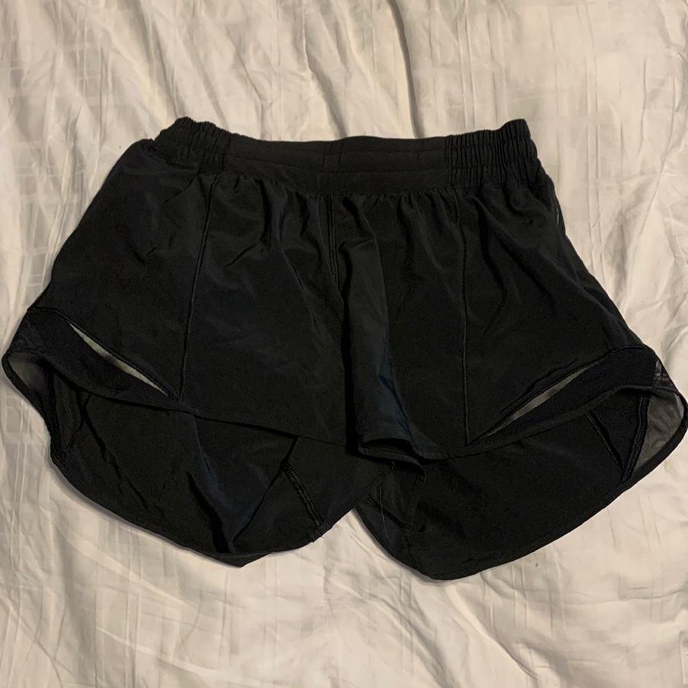 Lululemon black shorts with mesh detail  size 8